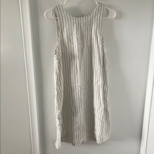 Striped Linen Sleeveless Dress